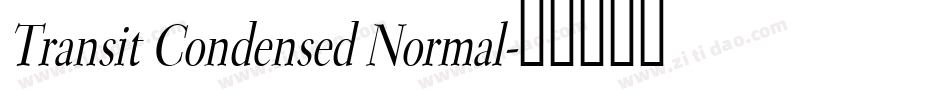 Transit Condensed Normal字体转换